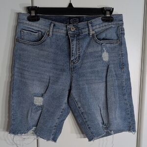 Scoop Blue Distressed Jean Shorts Size 4